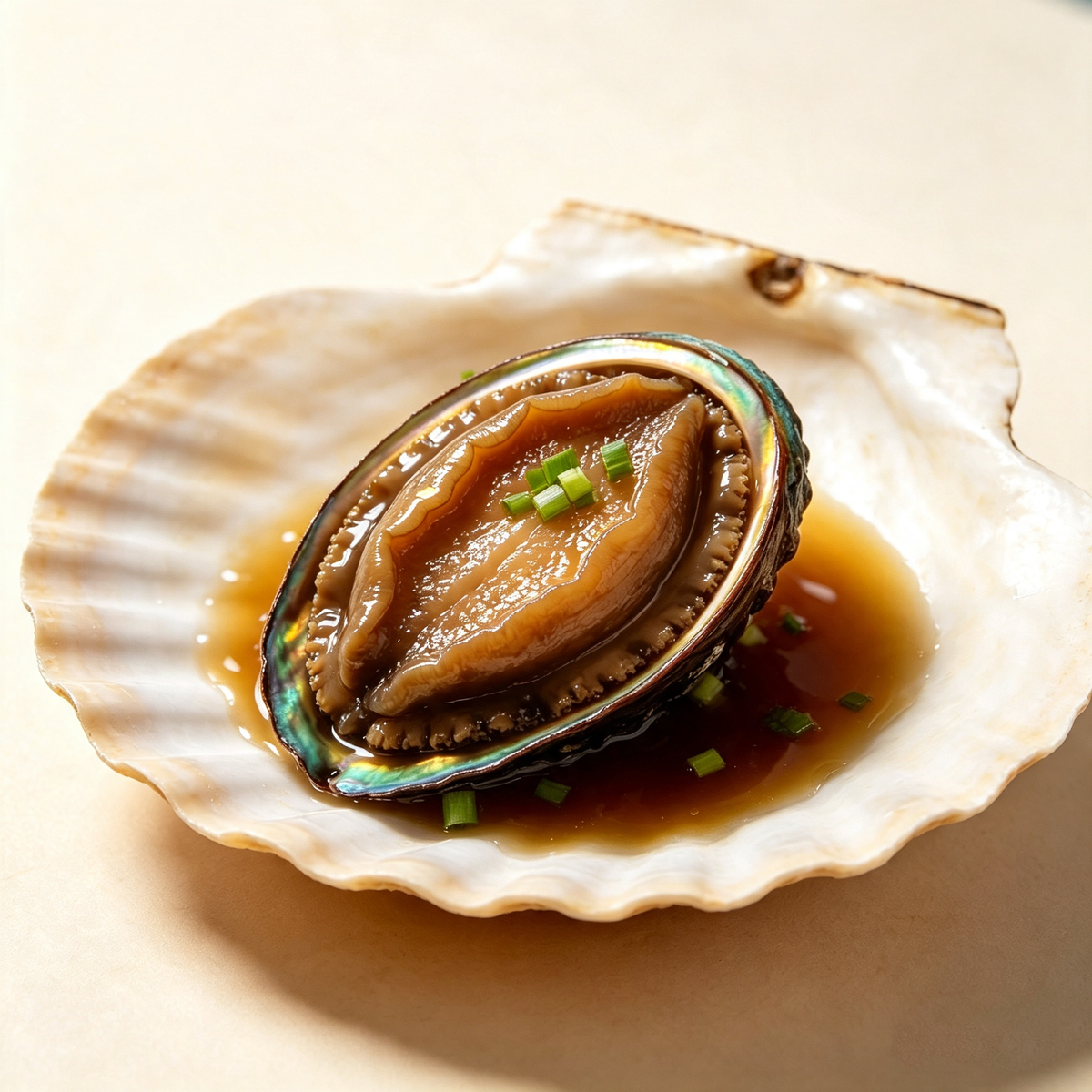 In-shell abalone, steamed and frozen