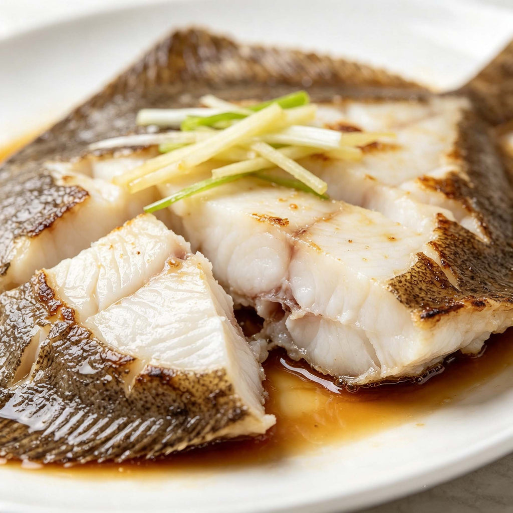 Whole turbot fish, raw and frozen