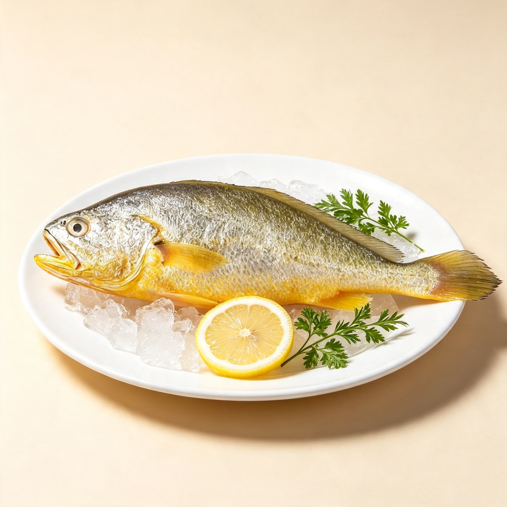 Large yellow croaker, whole and frozen